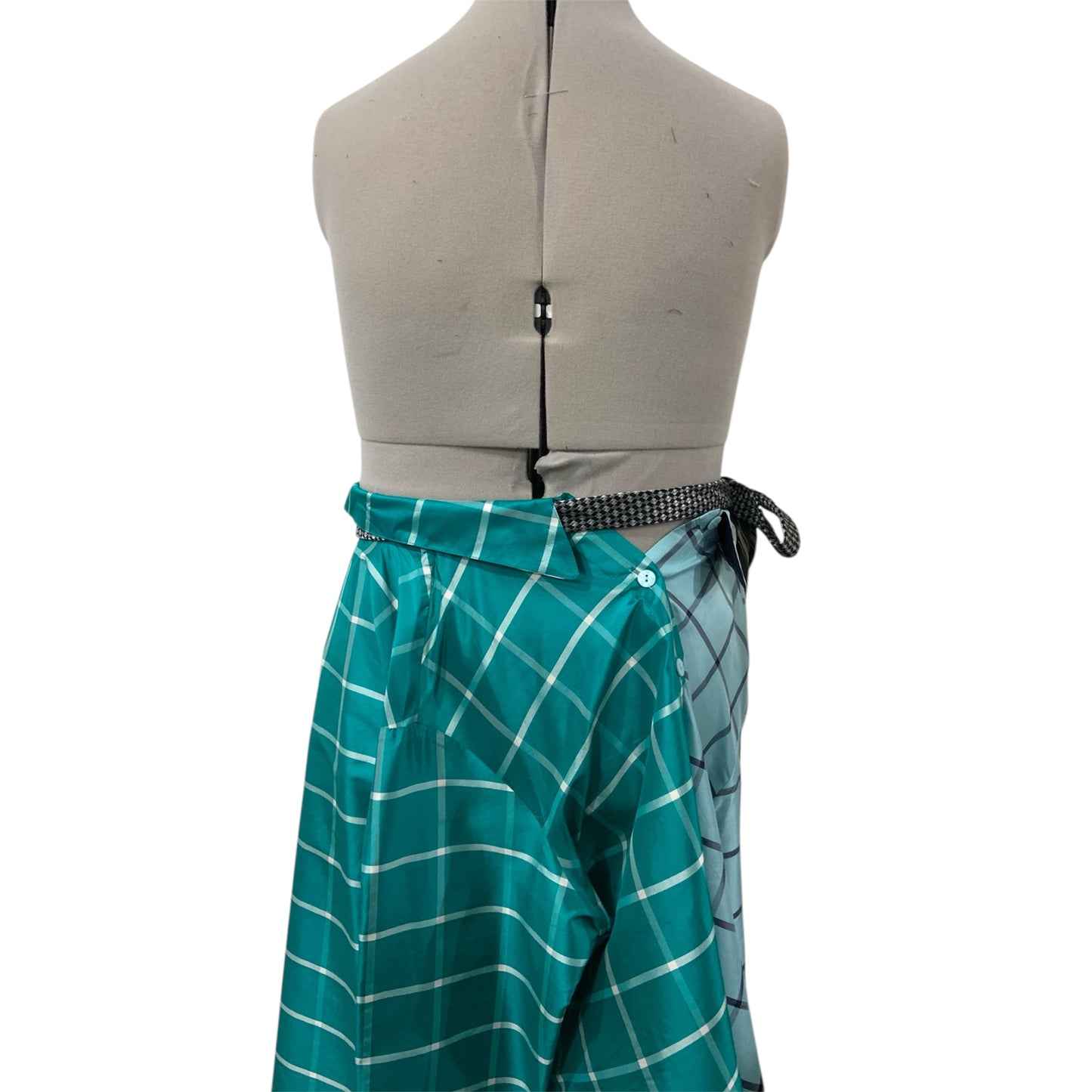 silk button down wrap skirt