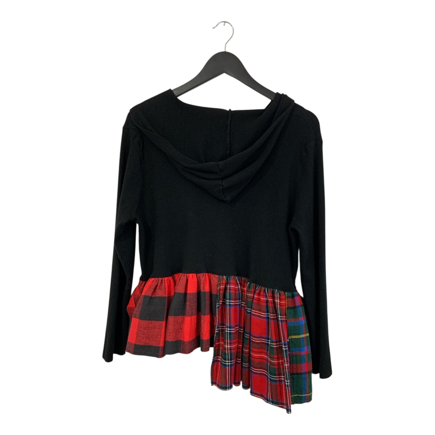 ruffle flannel sweater (M)