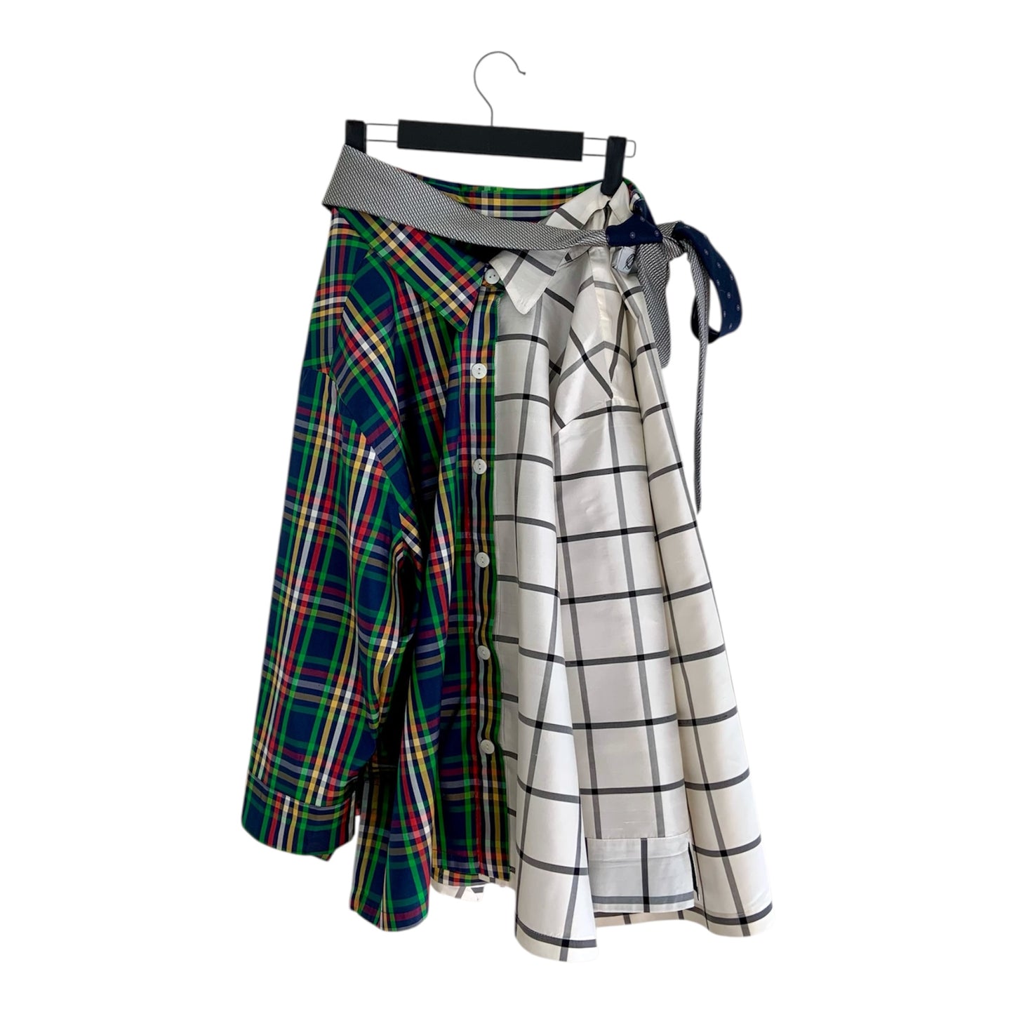 silk button down wrap skirt