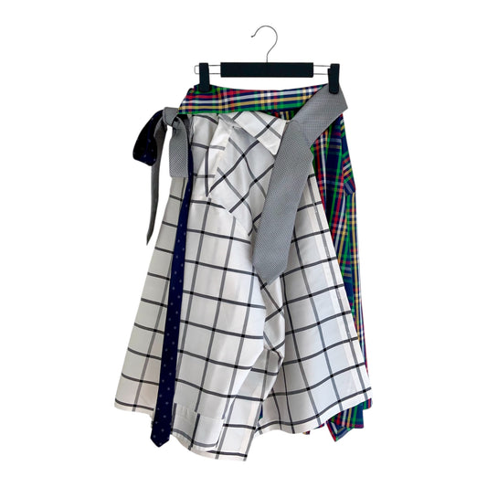 silk button down wrap skirt