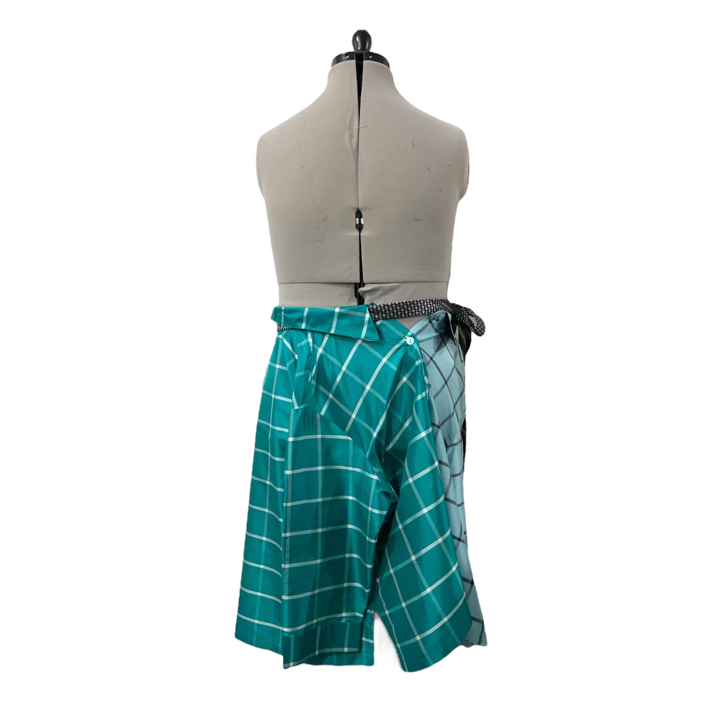 silk button down wrap skirt