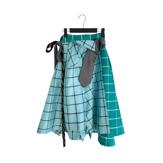 silk button down wrap skirt