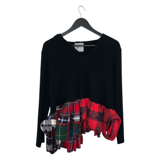 ruffle flannel sweater (M)