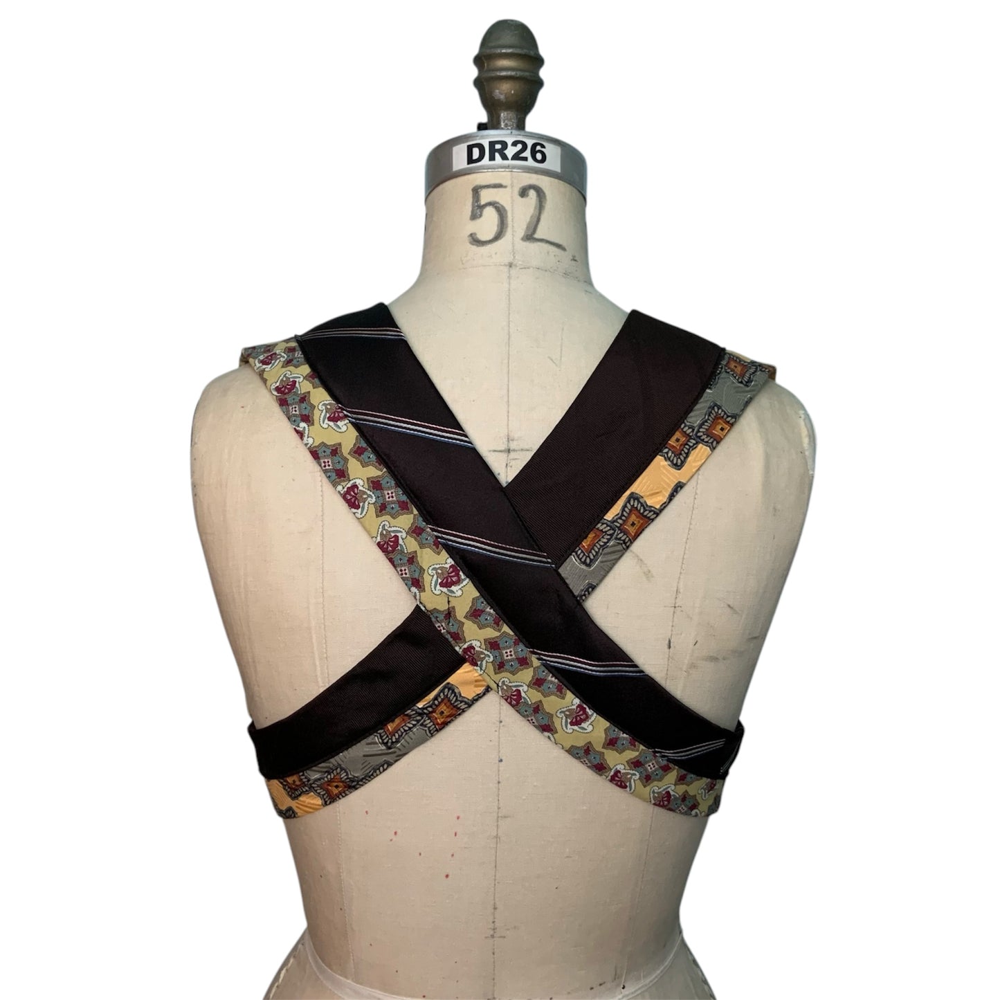 upcycled tie top (S)