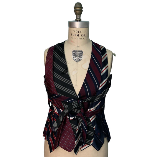 upcycled tie vest top (XS-2XL)
